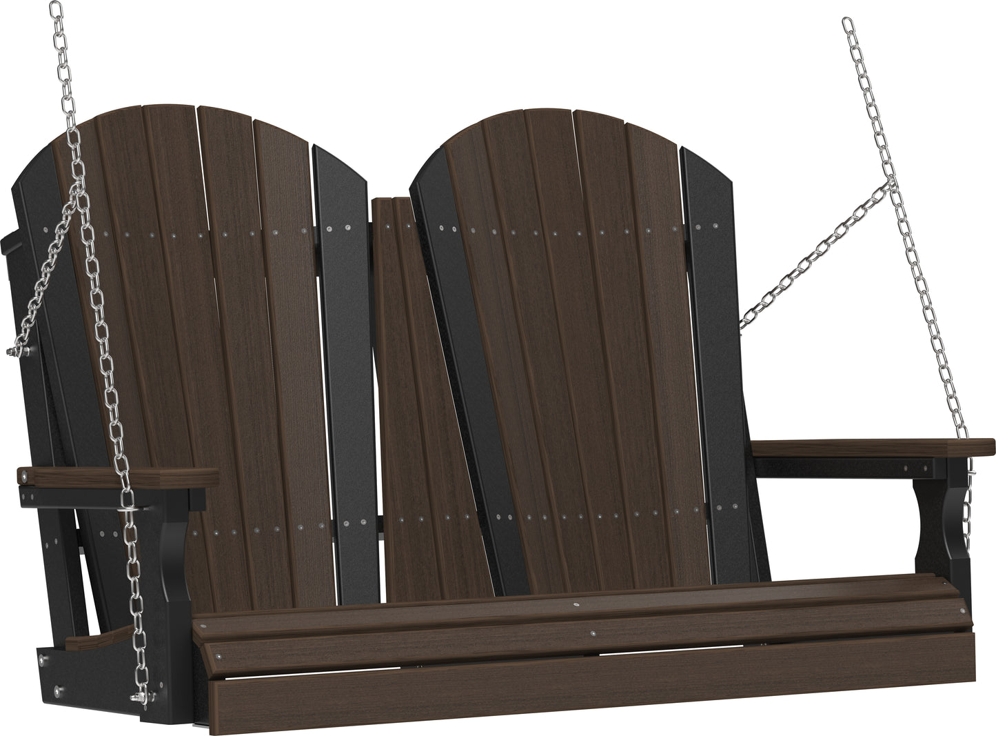 4' Adirondack Poly Swing Brazilian Walnut & Black
