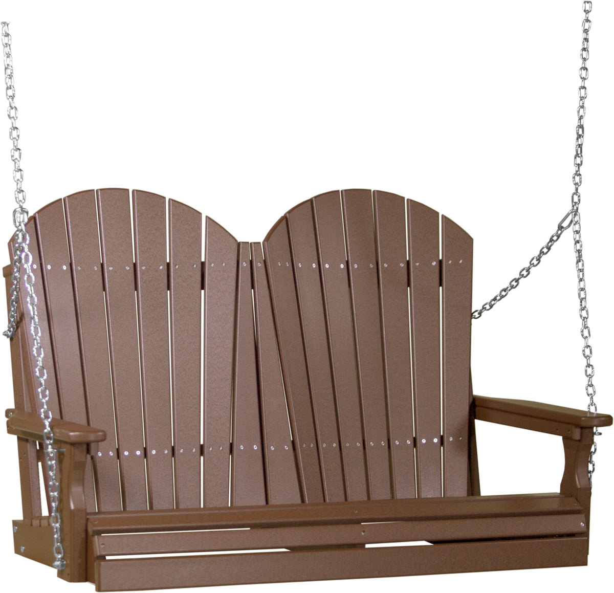 4' Adirondack Poly Swing Chestnut Brown