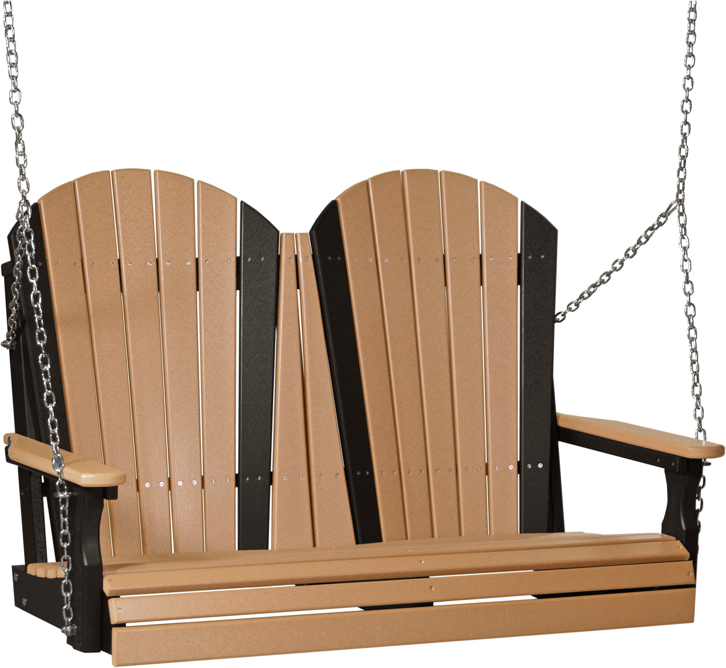 4' Adirondack Poly Swing Cedar & Black