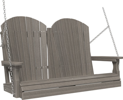 4' Adirondack Poly Swing Coastal Gray