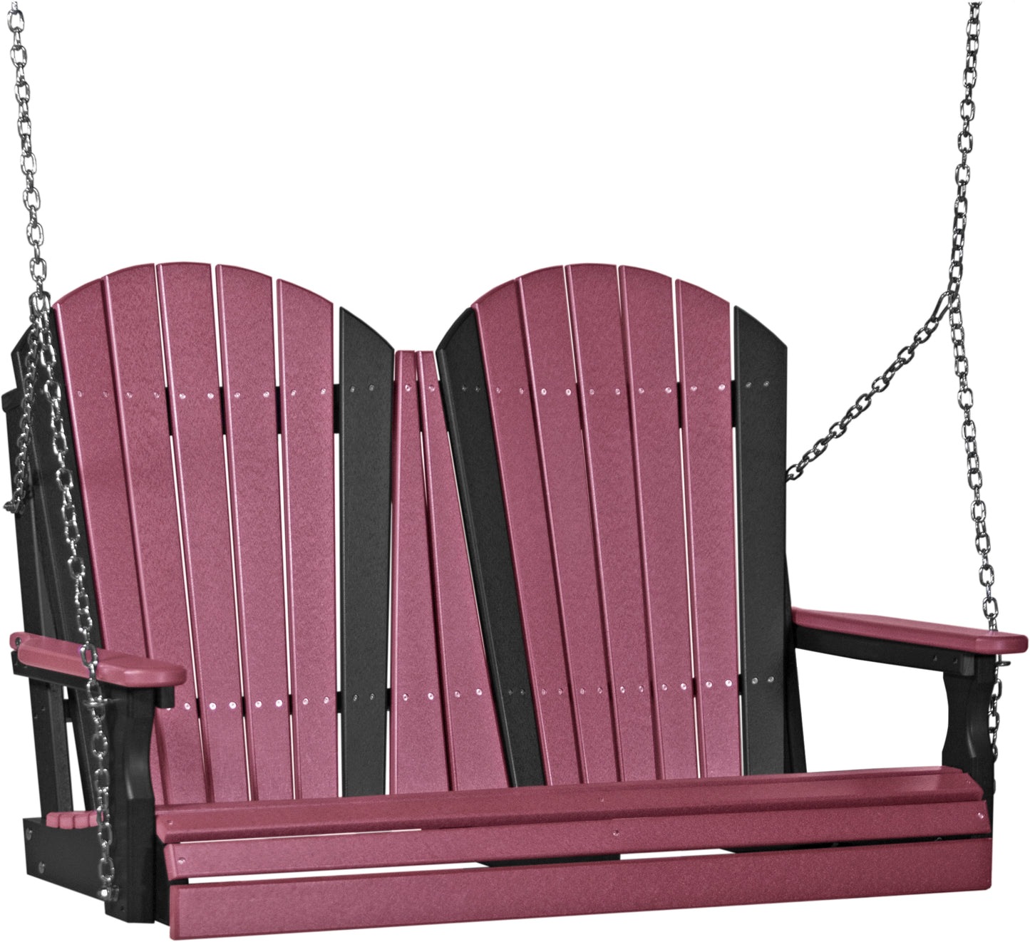4' Adirondack Poly Swing Cherrywood & Black