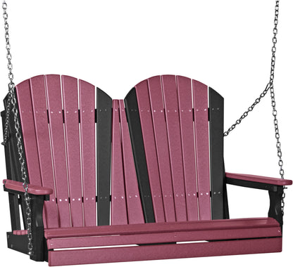 4' Adirondack Poly Swing Cherrywood & Black