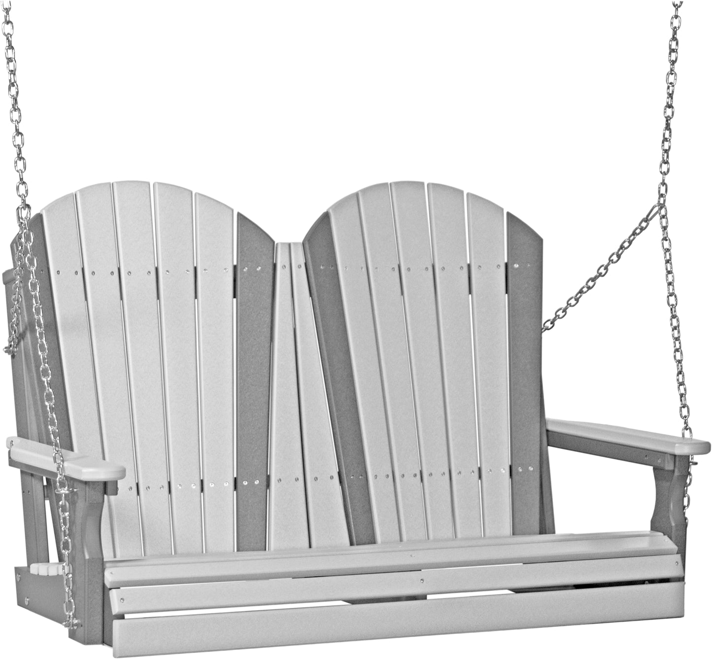 4' Adirondack Poly Swing Dove Gray & Slate