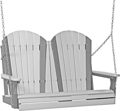 4' Adirondack Poly Swing Dove Gray & Slate