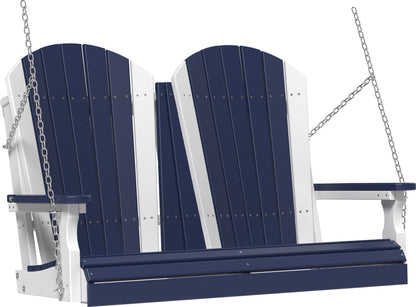 4' Adirondack Poly Swing Patriot Blue & White