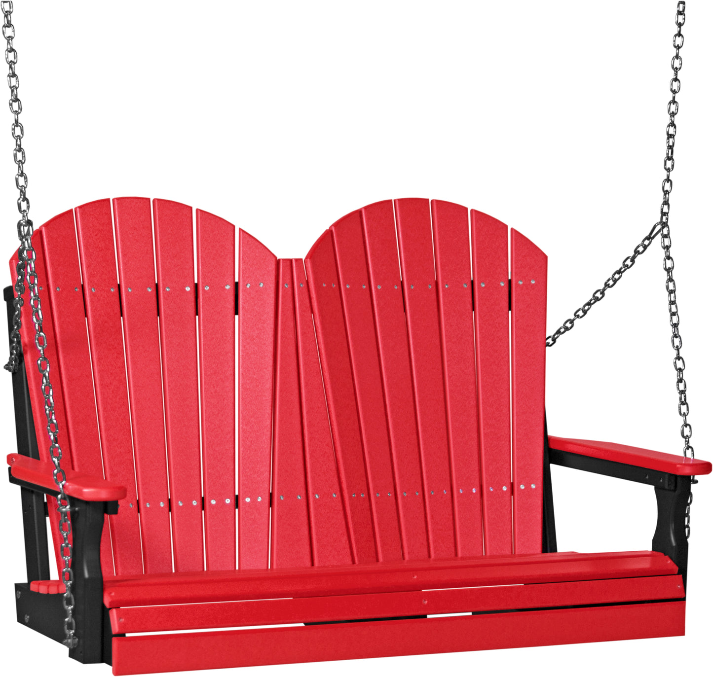 4' Adirondack Poly Swing Red & Black