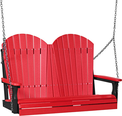 4' Adirondack Poly Swing Red & Black
