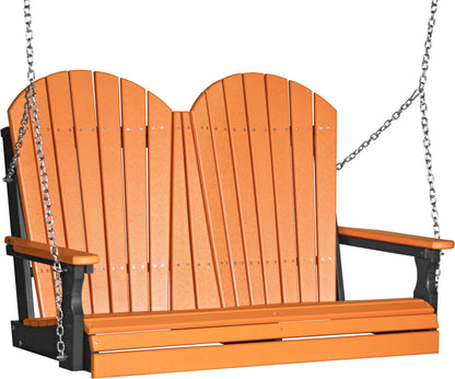 4' Adirondack Poly Swing Tangerine & Black