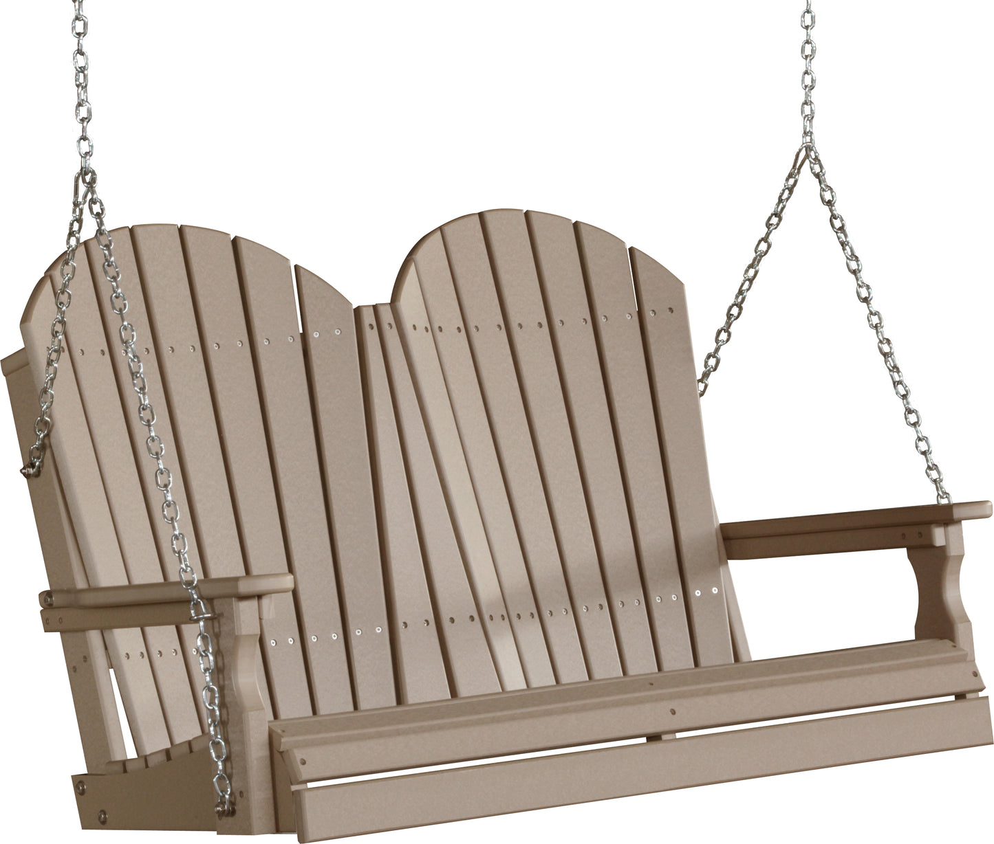 4' Adirondack Poly Swing Weatherwood