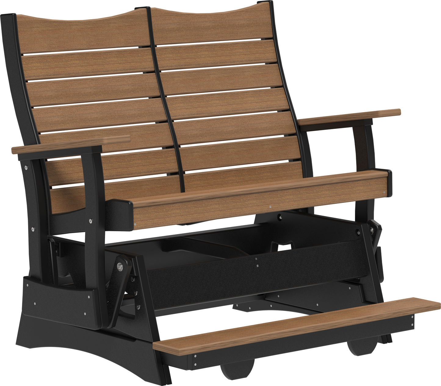 4' Contour Balcony Glider Antique Mahogany & Black