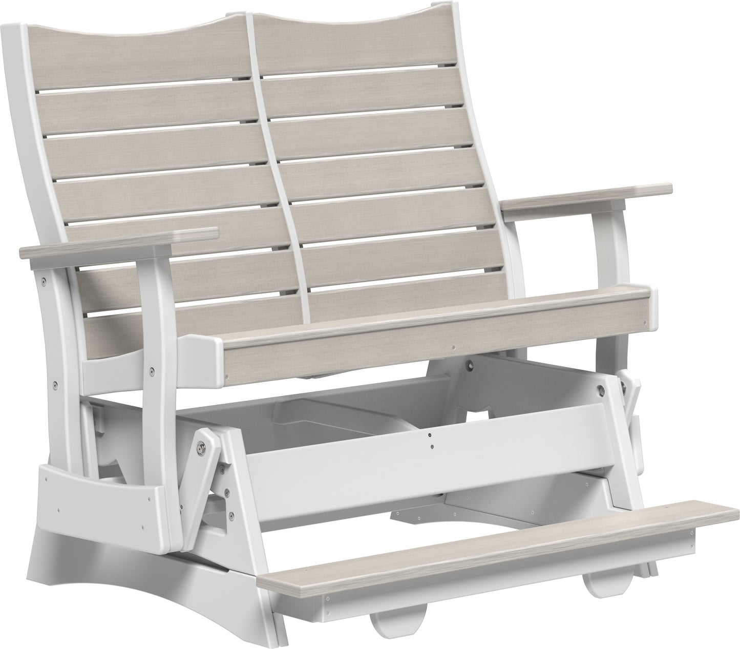 4' Contour Balcony Glider Birch & White