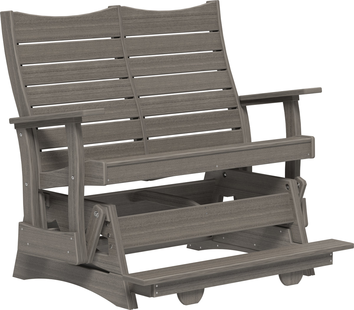 4' Contour Balcony Glider Coastal Gray