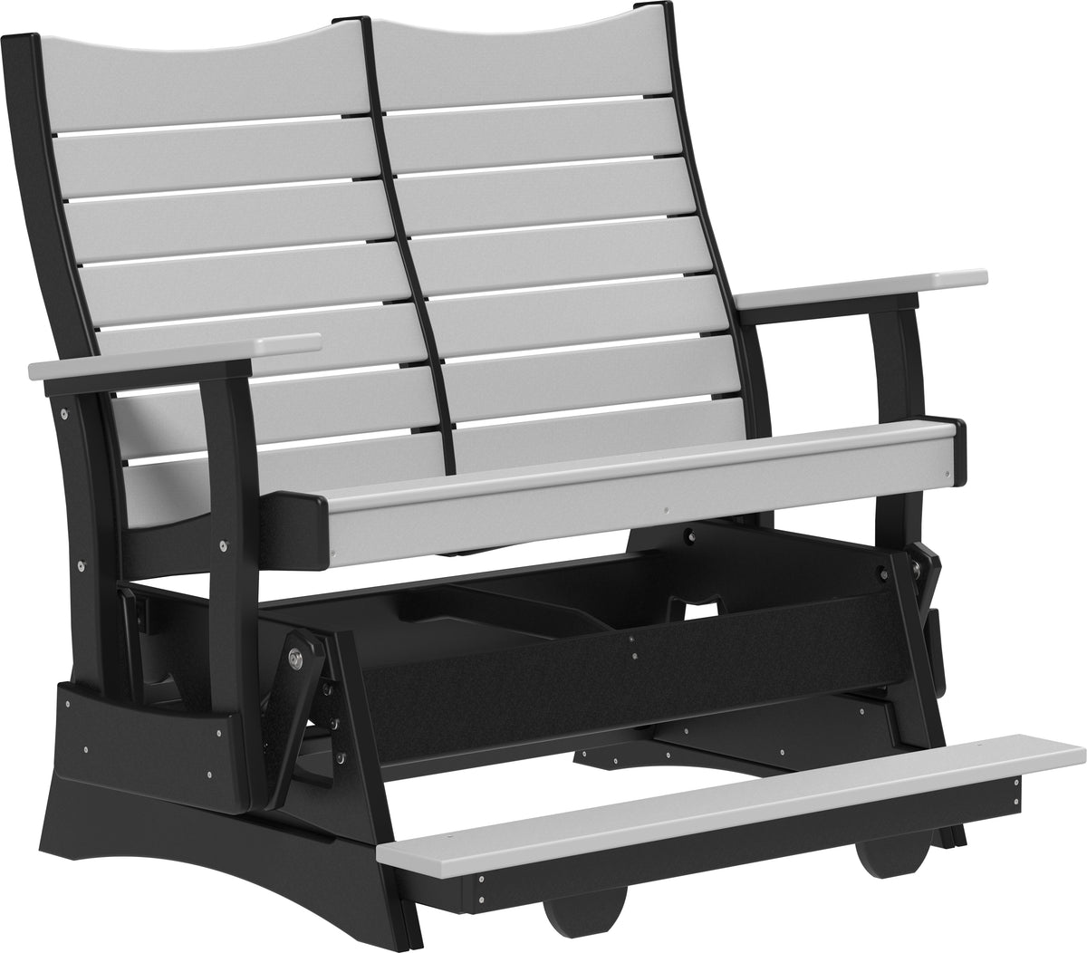 4' Contour Balcony Glider Dove Gray & Black