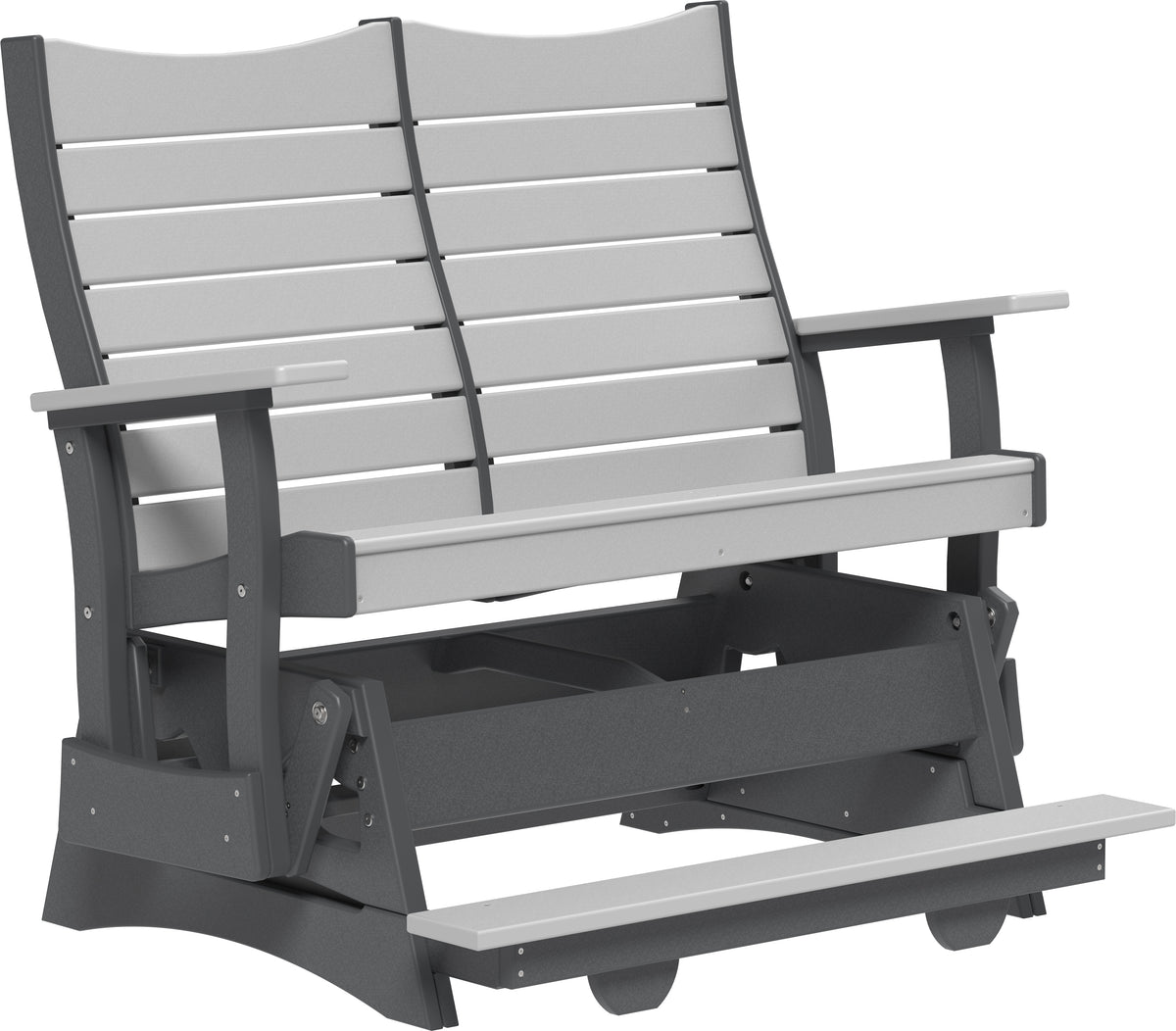 4' Contour Balcony Glider Dove Gray & Slate