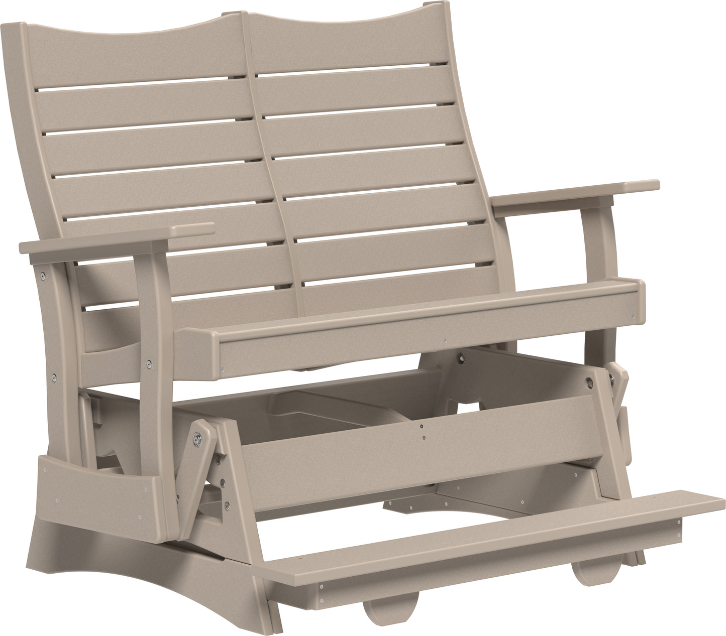 4' Contour Balcony Glider Weatherwood