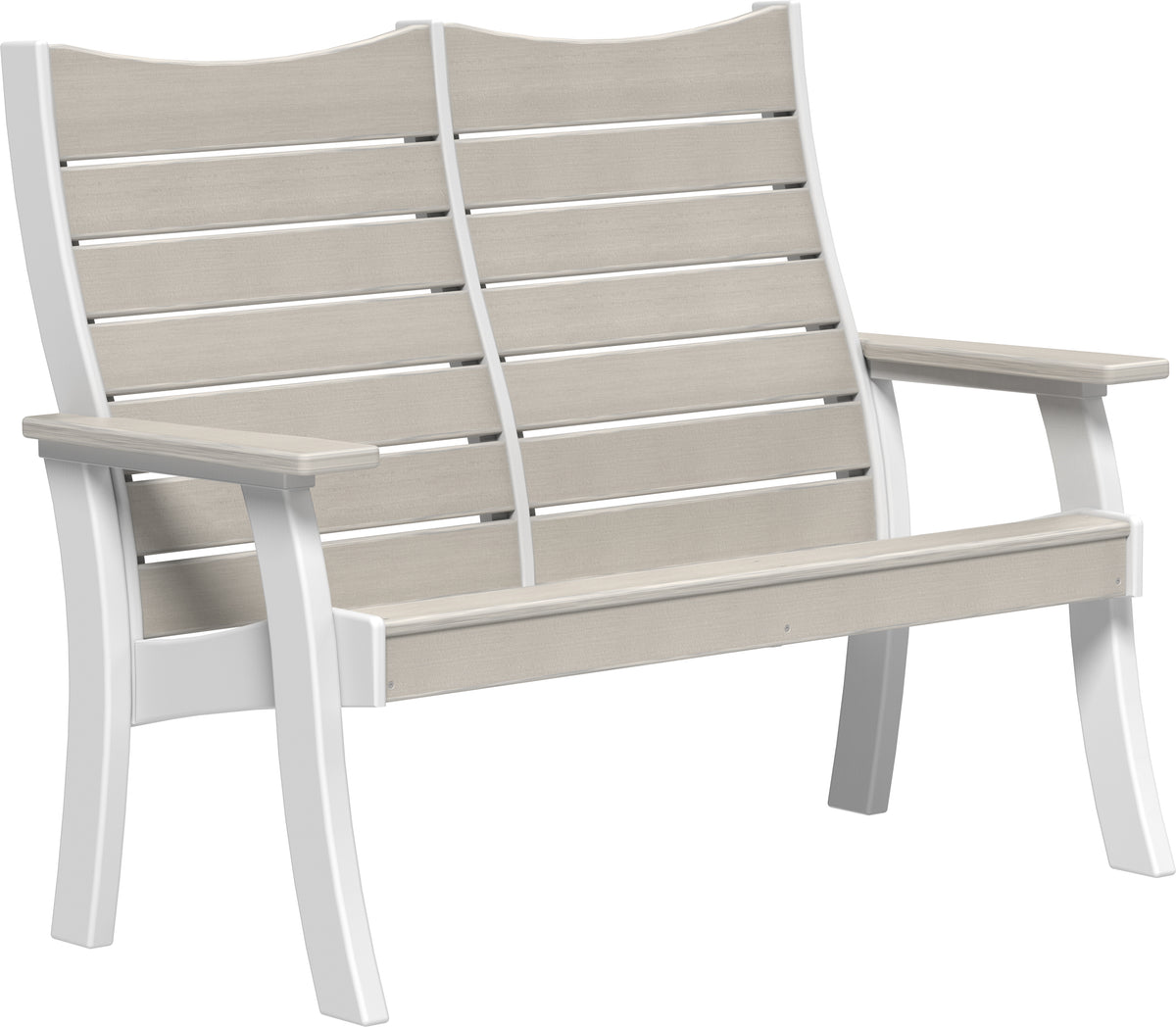 4' Contour Bench Birch & White