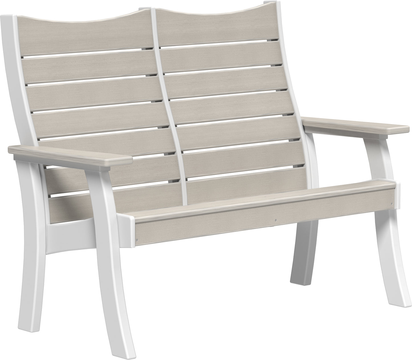 4' Contour Bench Birch & White