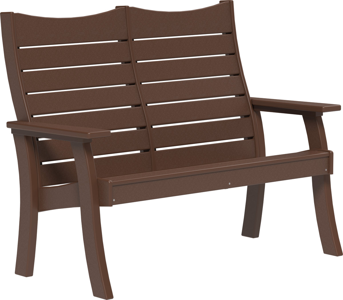 4' Contour Bench Chestnut Brown