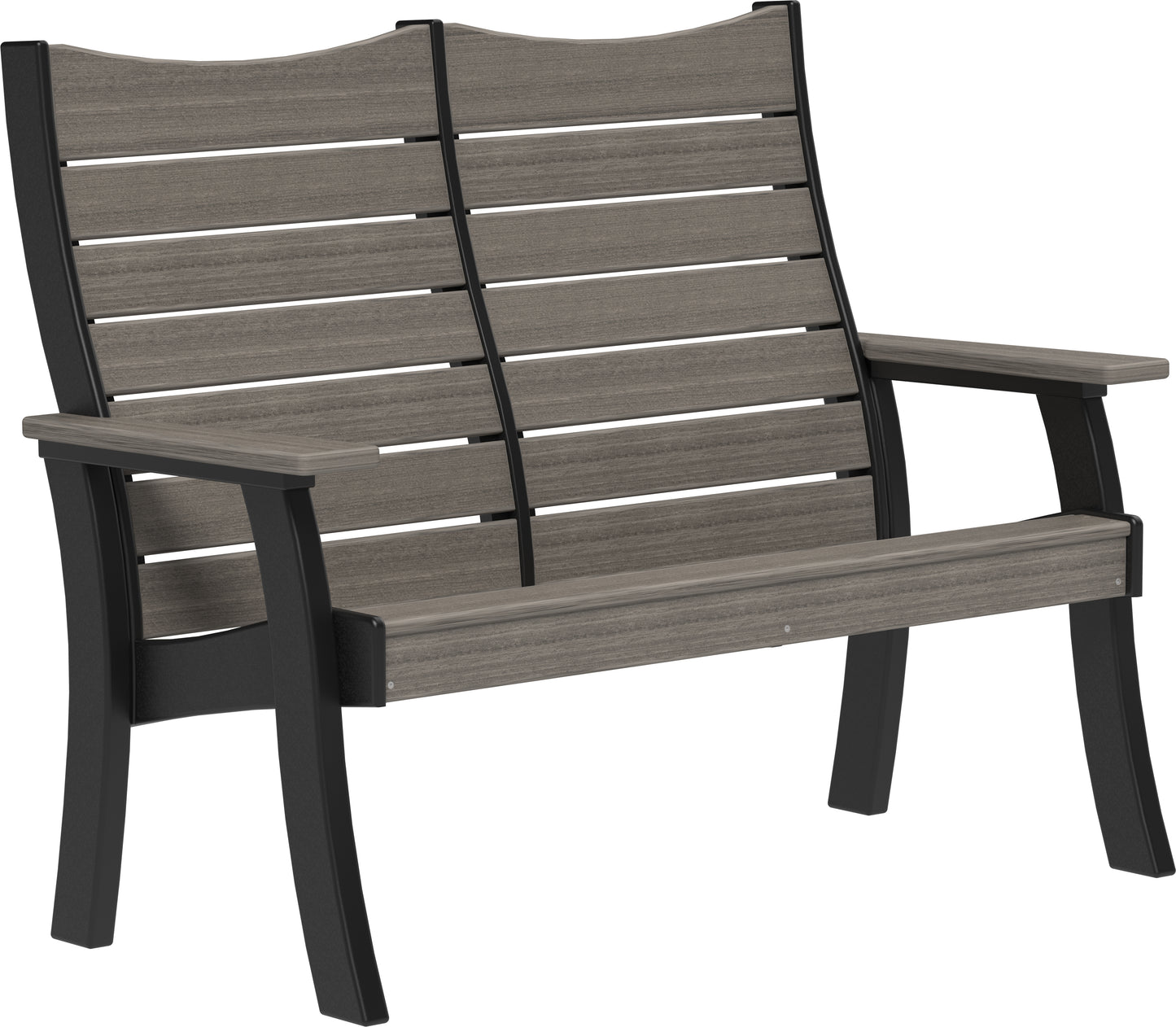 4' Contour Bench Coastal Gray & Black