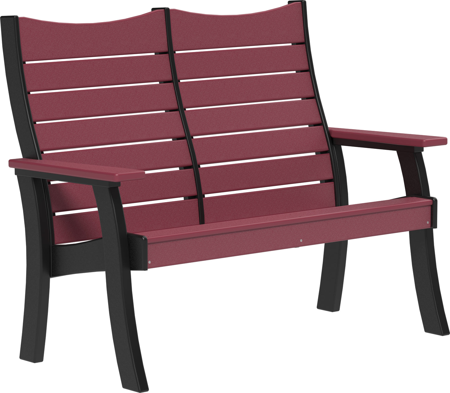 4' Contour Bench Cherrywood & Black