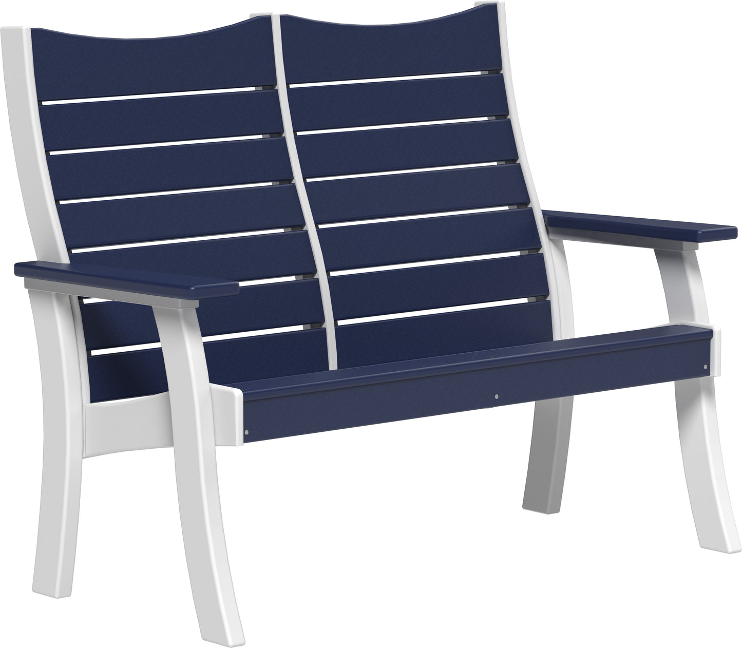 4' Contour Bench Patriot Blue & White