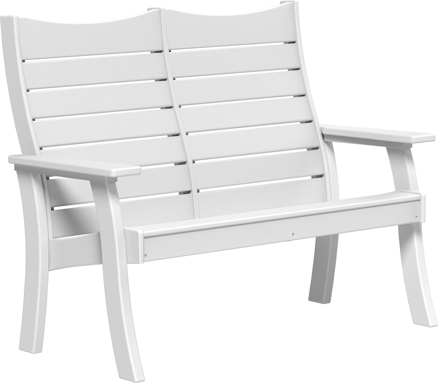 4' Contour Bench White