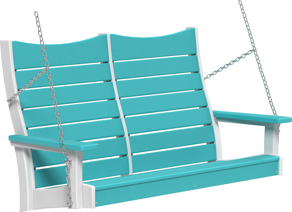 4' Contour Poly Swing Aruba Blue & White
