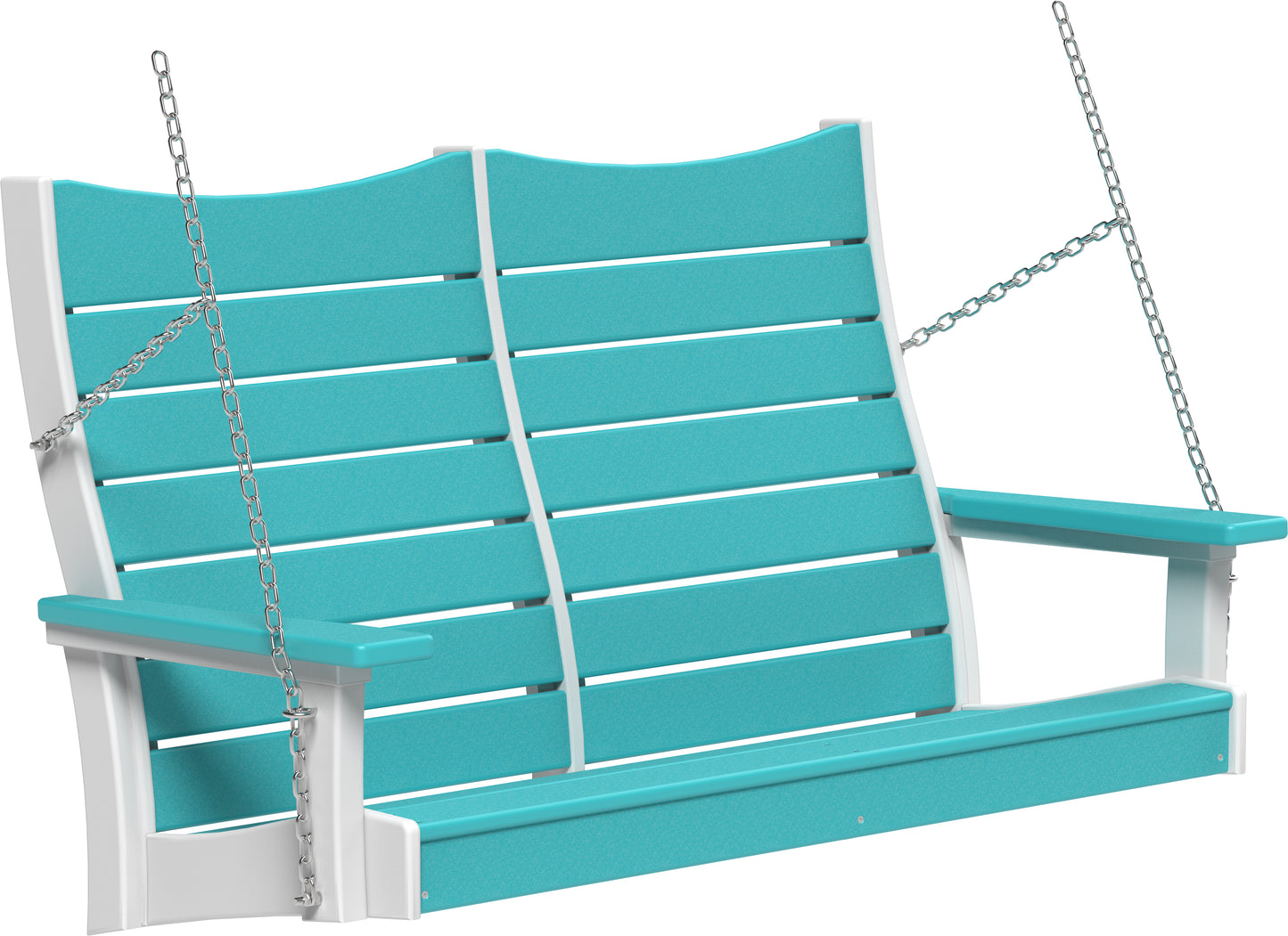 4' Contour Poly Swing Aruba Blue & White