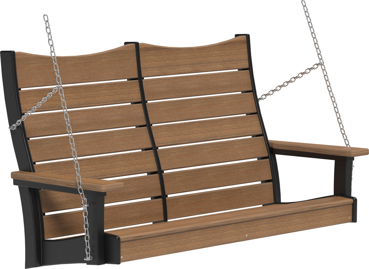 4' Contour Poly Swing Antique Mahogany & Black