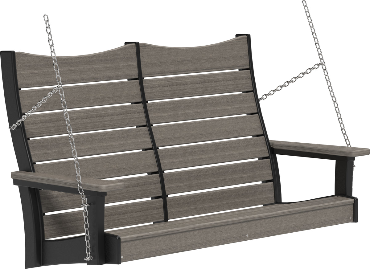 4' Contour Poly Swing Coastal Gray & Black