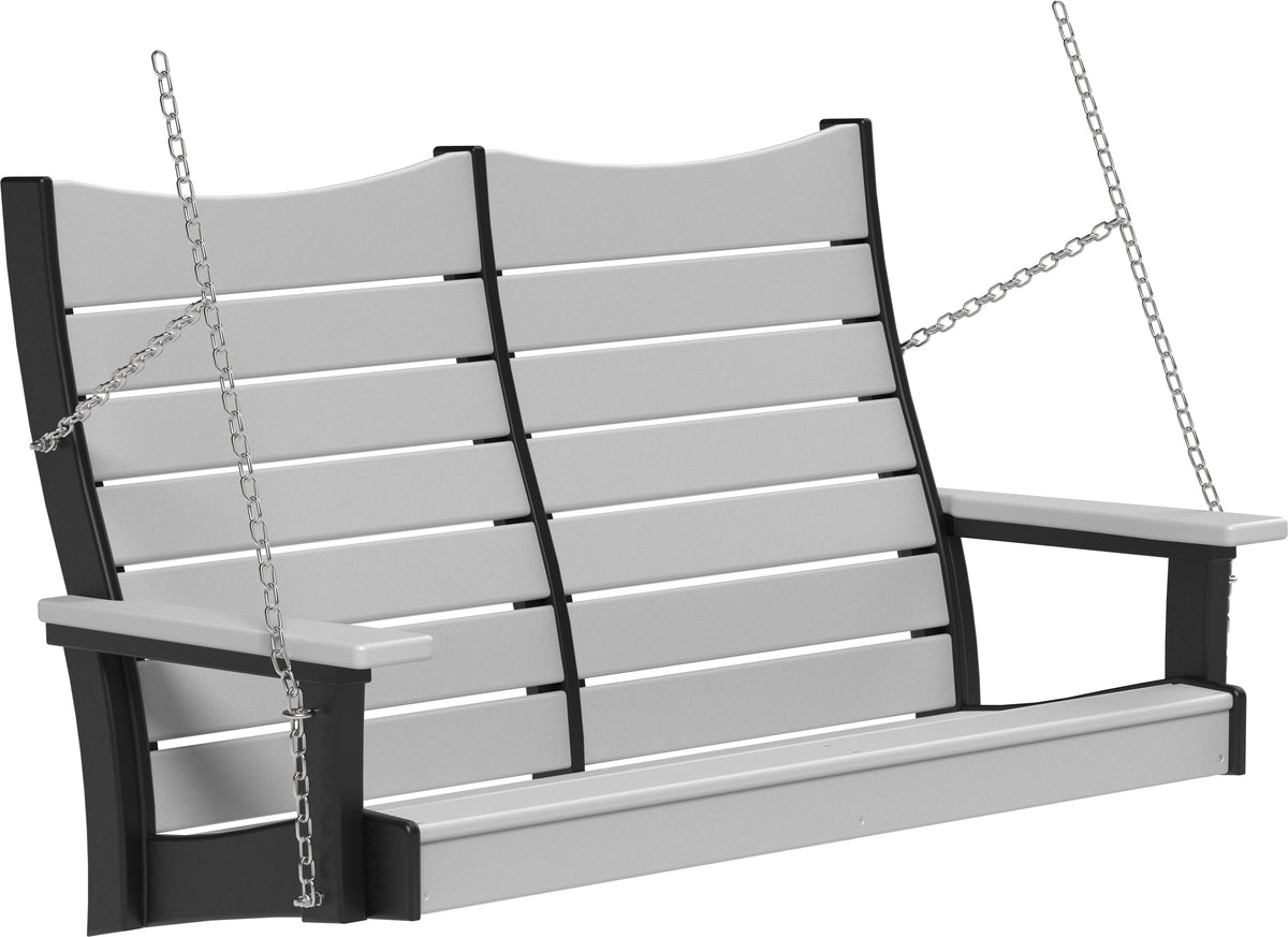 4' Contour Poly Swing Dove Gray & Black