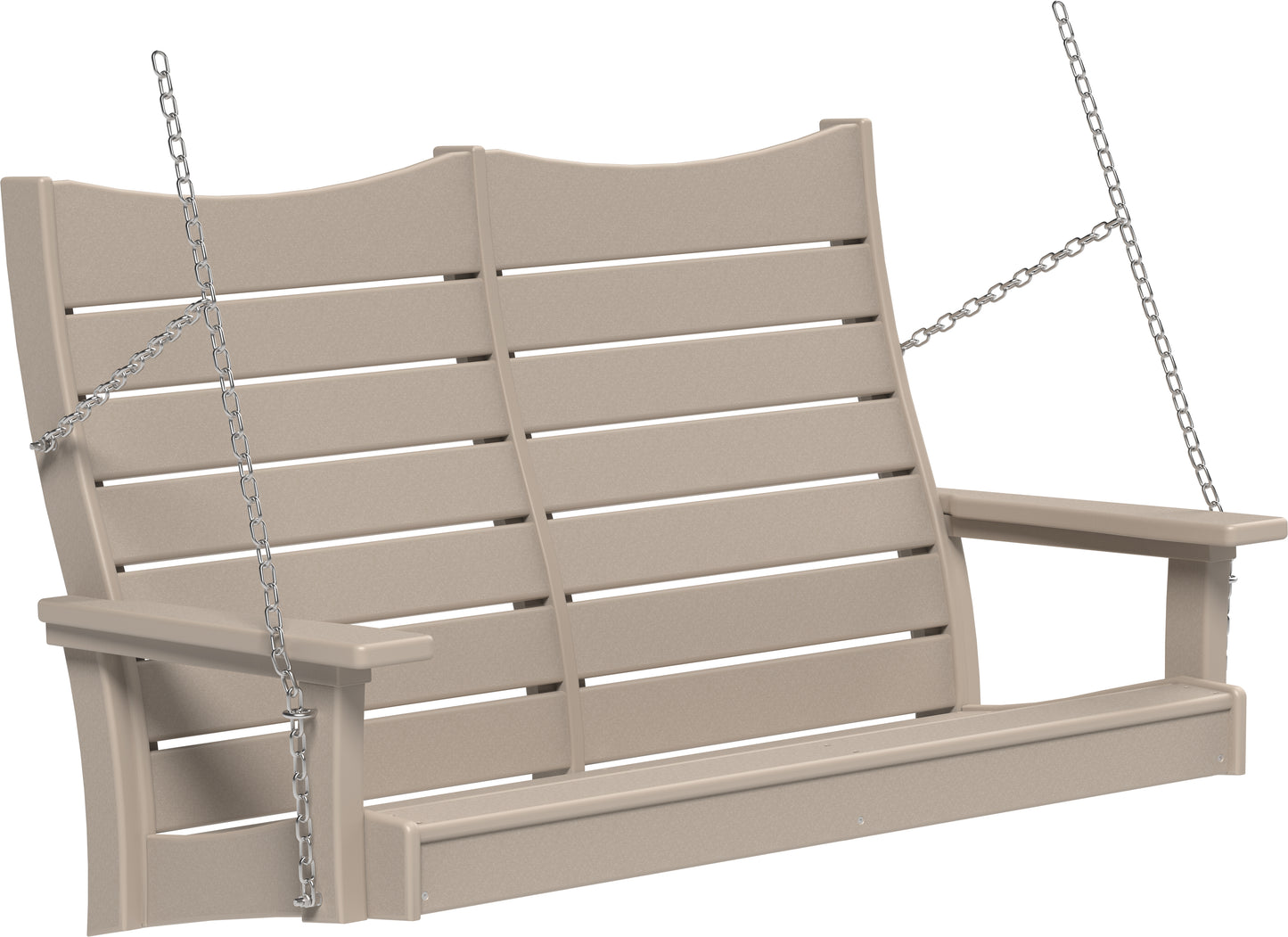 4' Contour Poly Swing Weatherwood