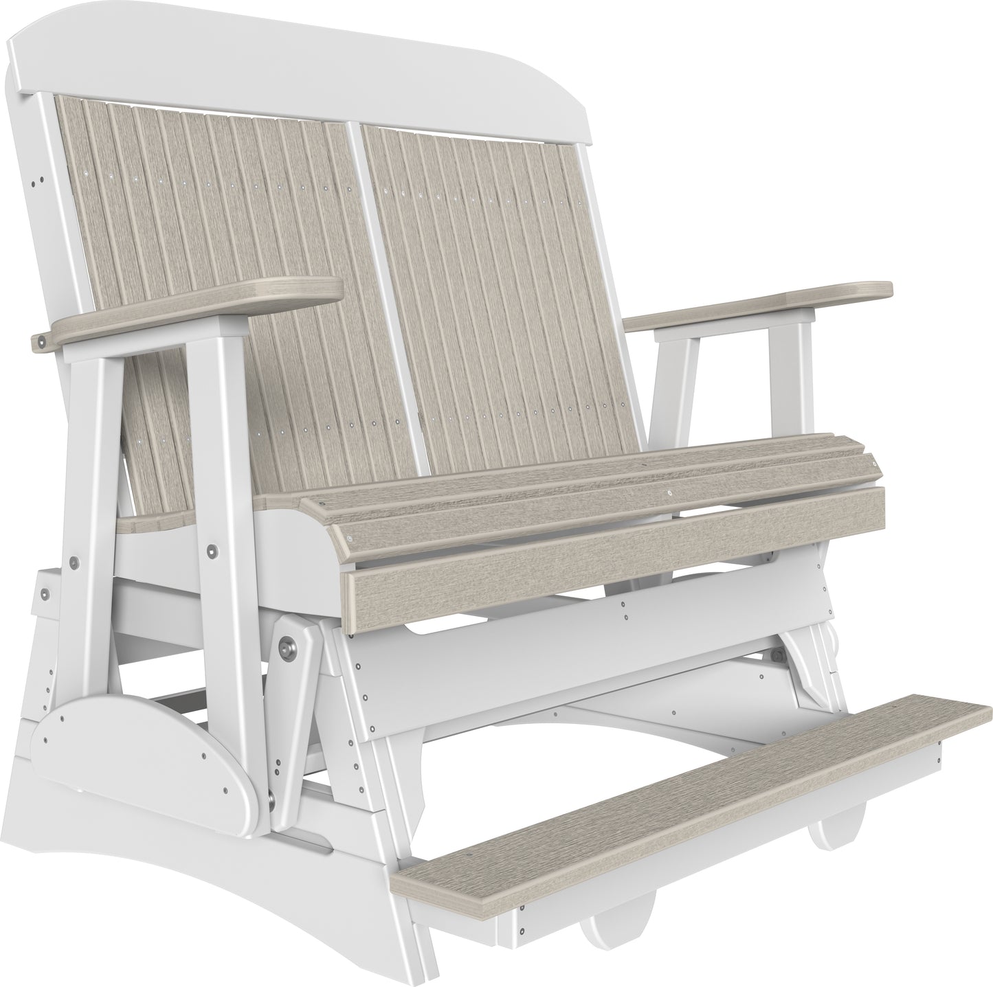 4' Classic Balcony Glider Birch & White
