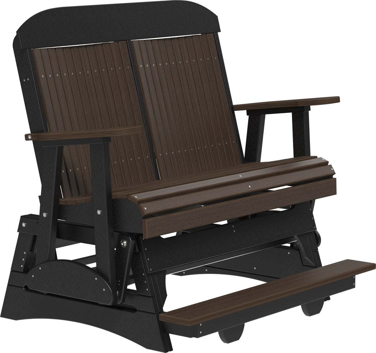 4' Classic Balcony Glider Brazilian Walnut & Black