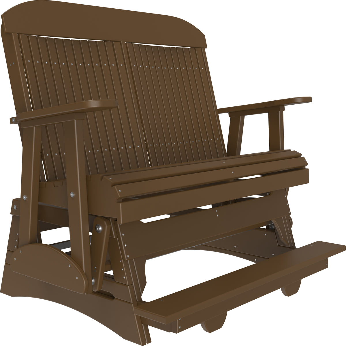 4' Classic Balcony Glider Chestnut Brown