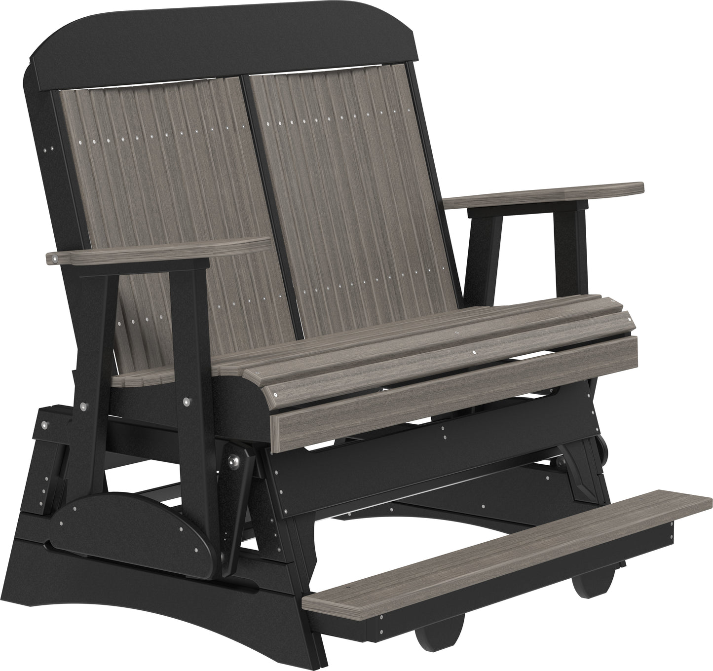 4' Classic Balcony Glider Coastal Gray & Black