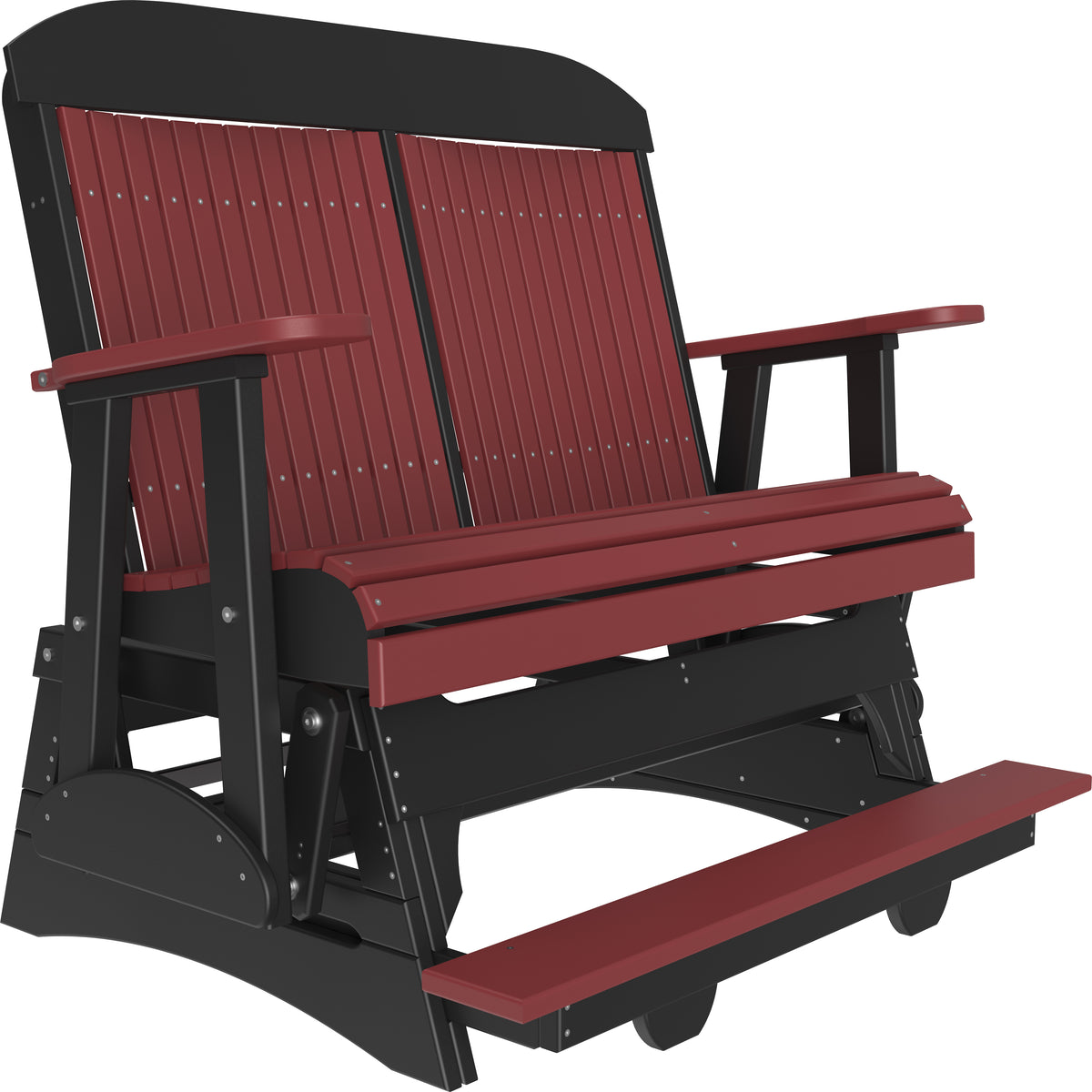 4' Classic Balcony Glider Cherrywood & Black