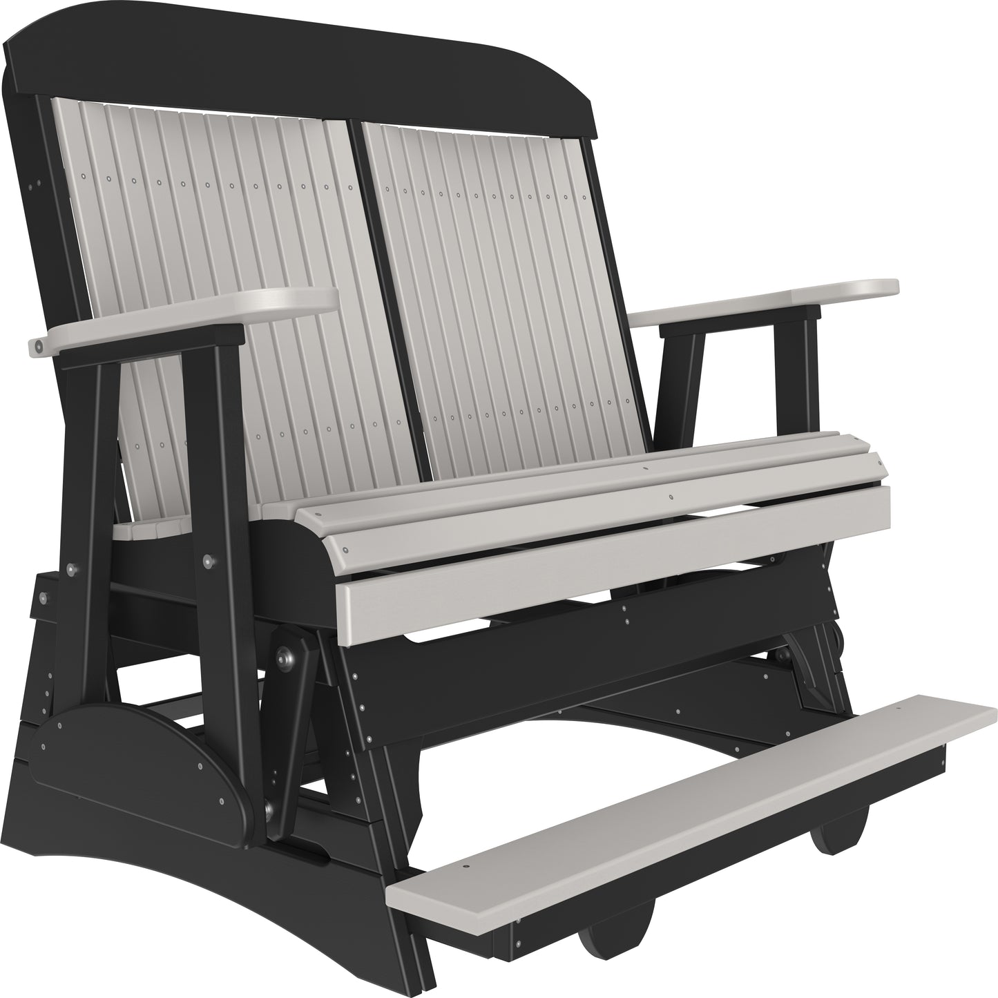4' Classic Balcony Glider Dove Gray & Black