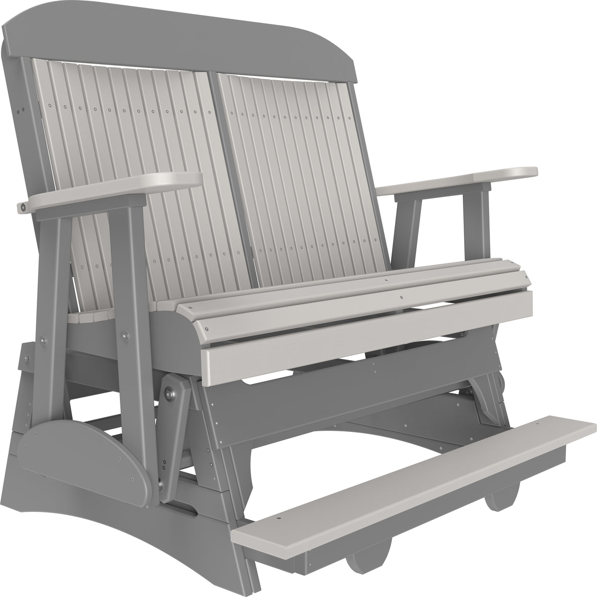 4' Classic Balcony Glider Dove Gray & Slate