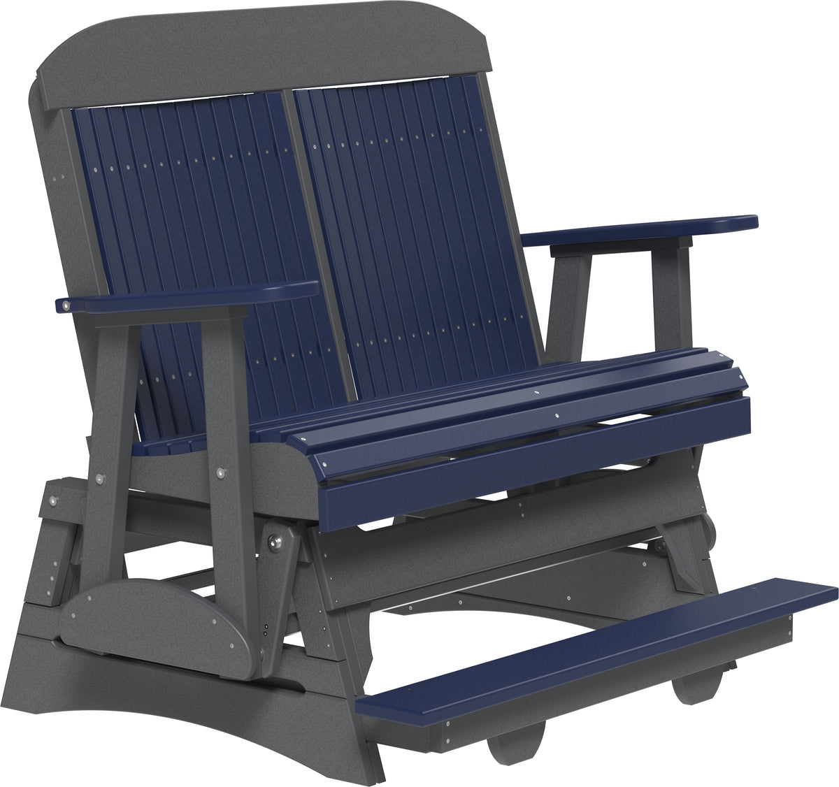 4' Classic Balcony Glider Patriot Blue & Slate