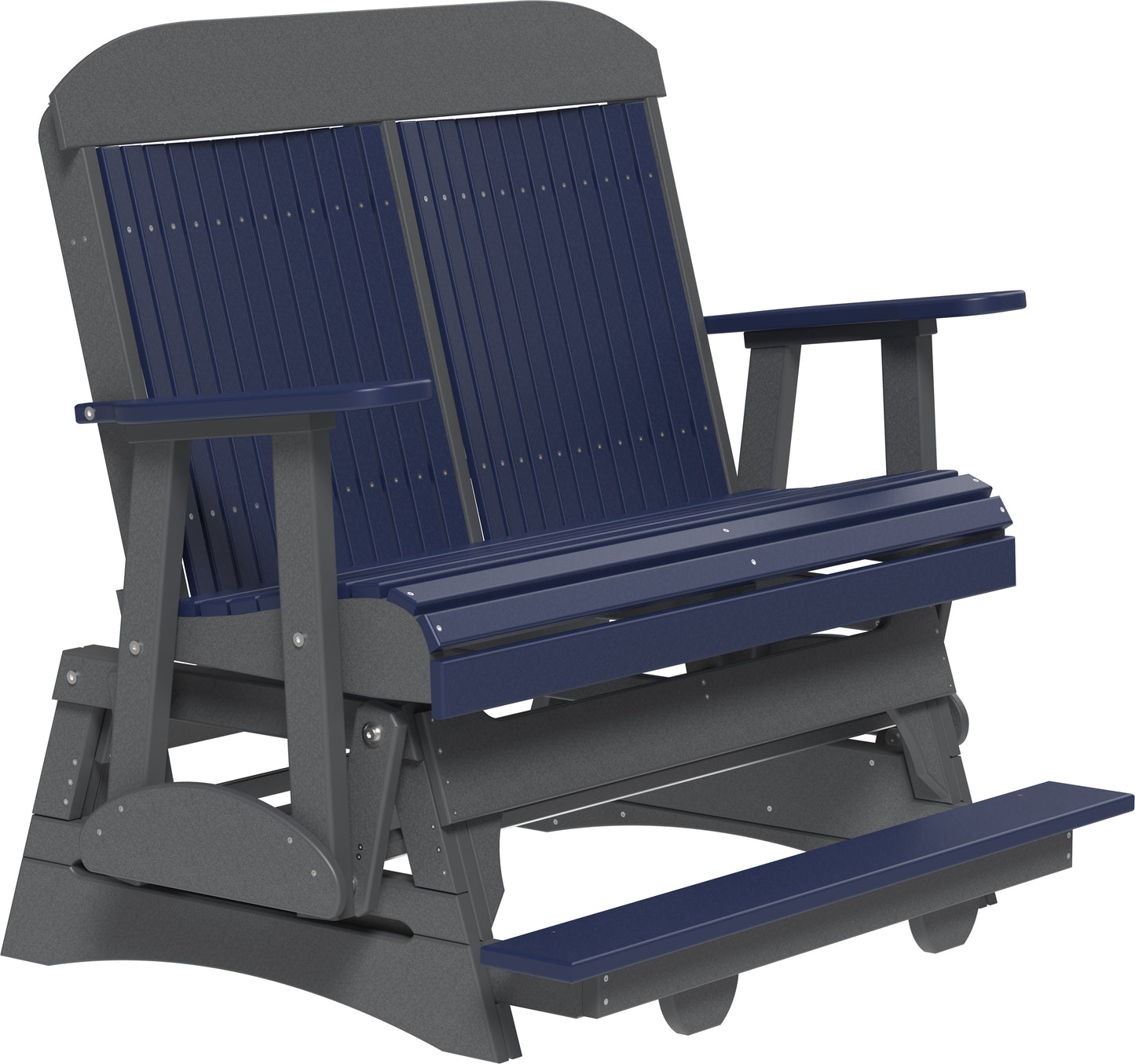 4' Classic Balcony Glider Patriot Blue & Slate