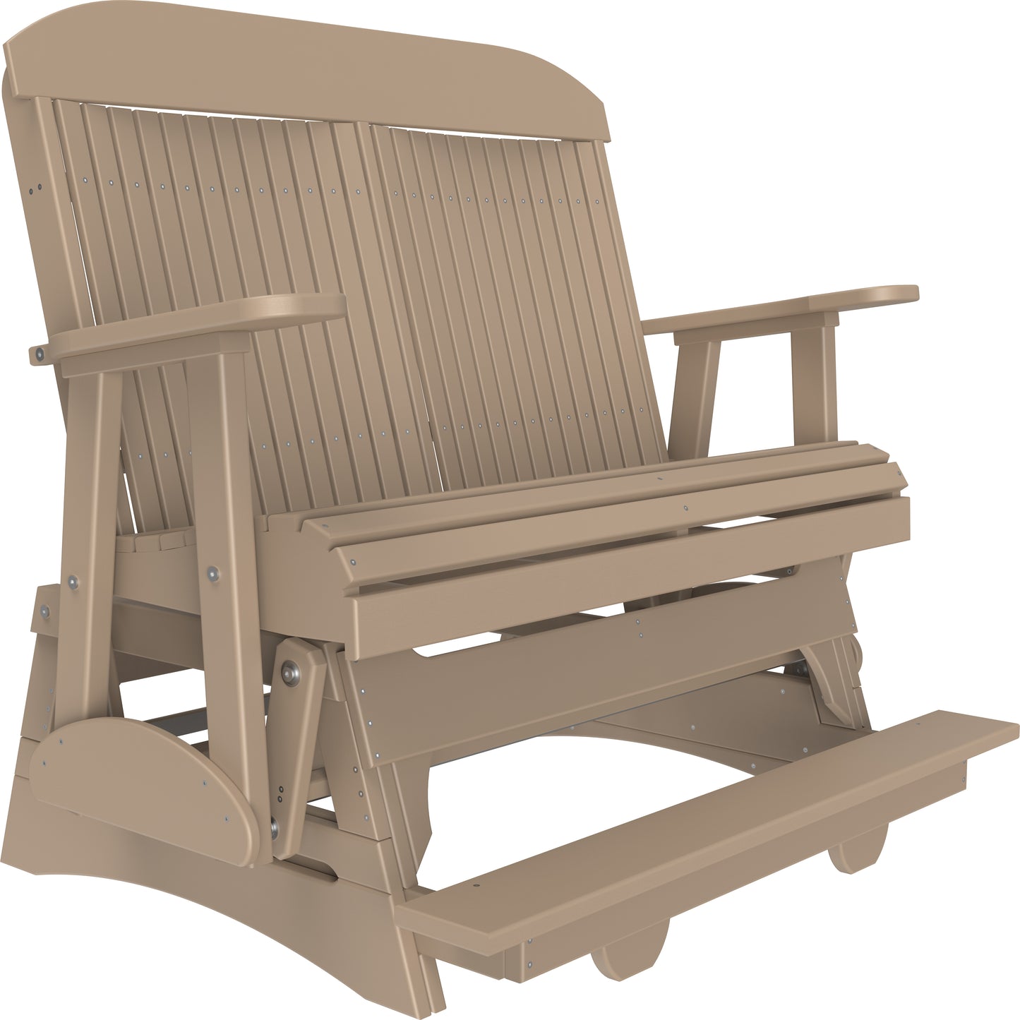 4' Classic Balcony Glider Weatherwood