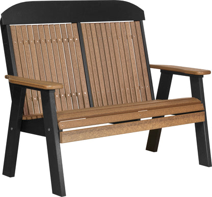 4' Classic Bench Antique Mahogany & Black