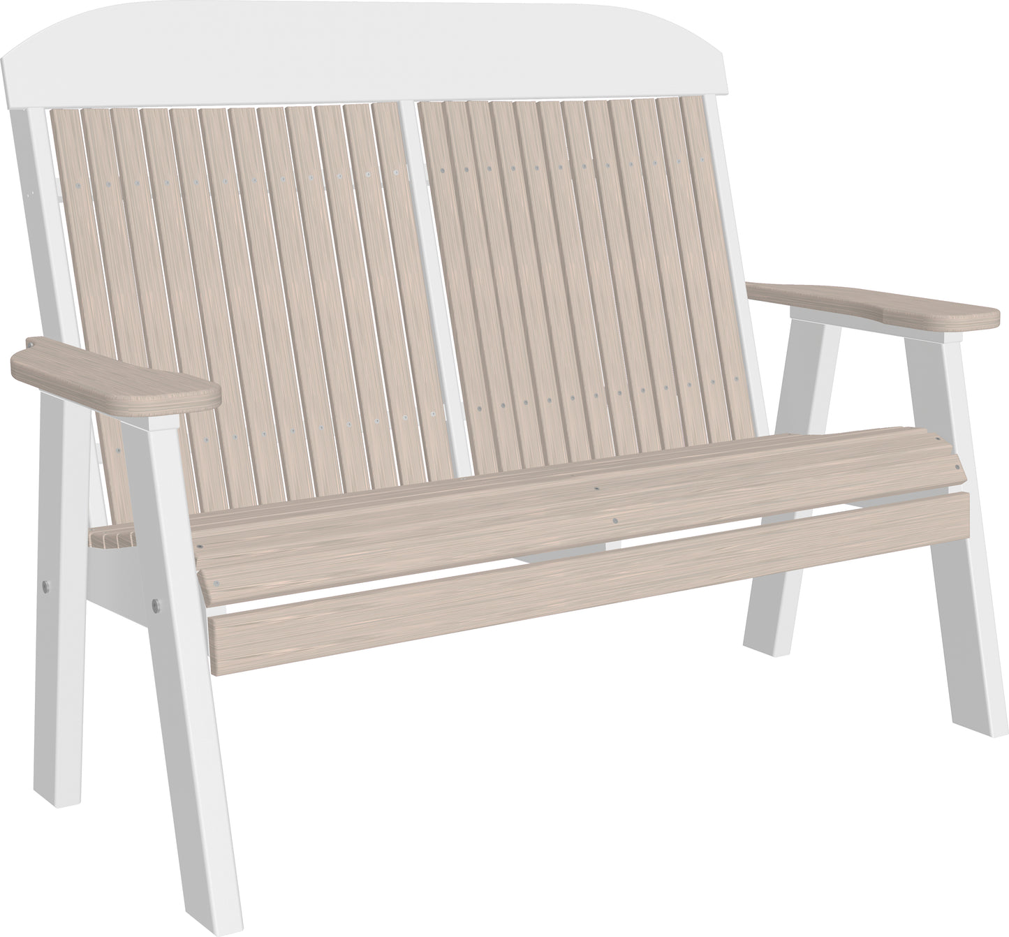 4' Classic Bench Birch & White