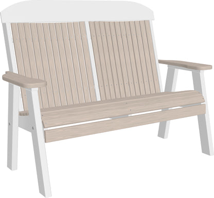 4' Classic Bench Birch & White