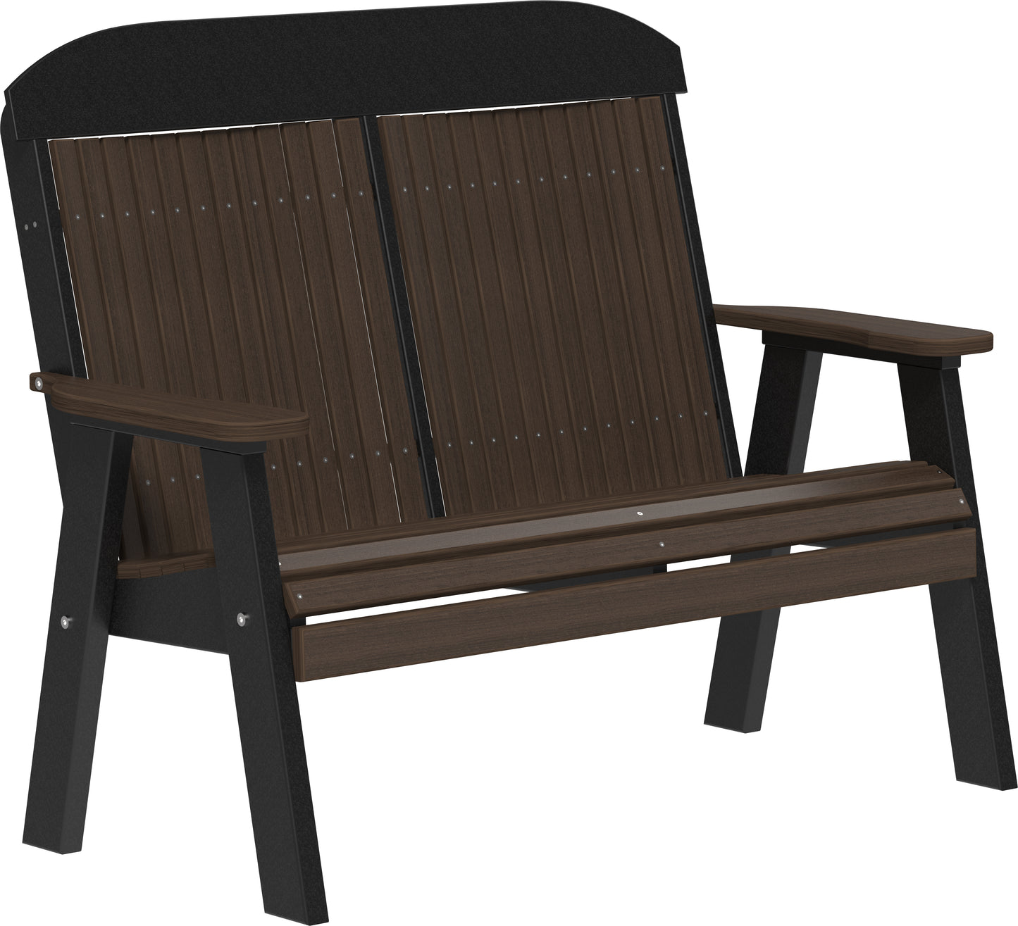 4' Classic Bench Brazilian Walnut & Black