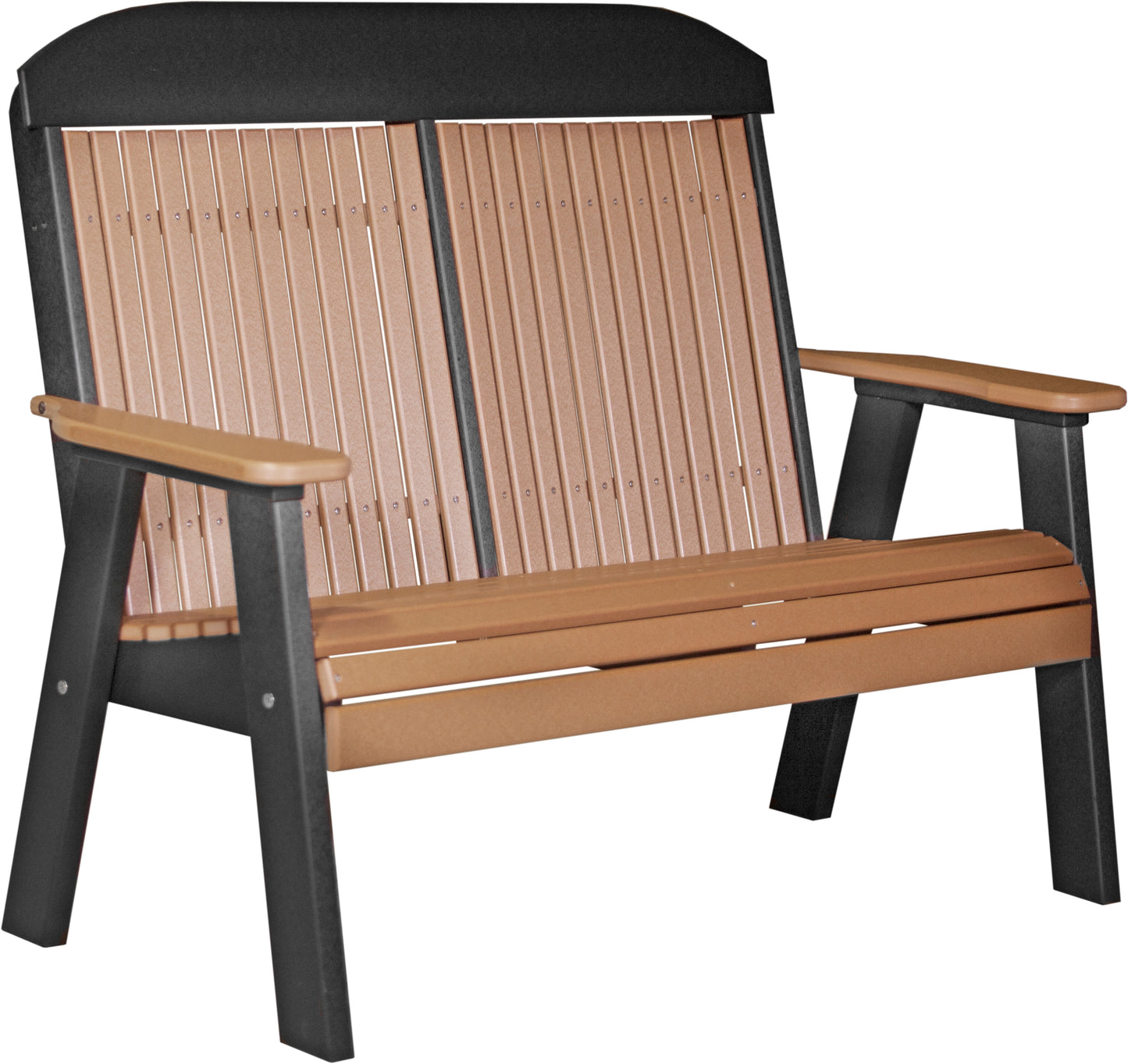 4' Classic Bench Cedar & Black