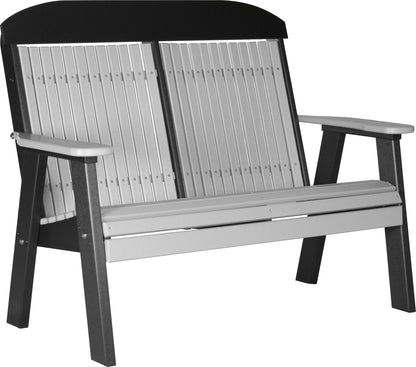 4' Classic Bench Dove Gray & Black