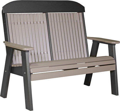4' Classic Bench Weatherwood & Black