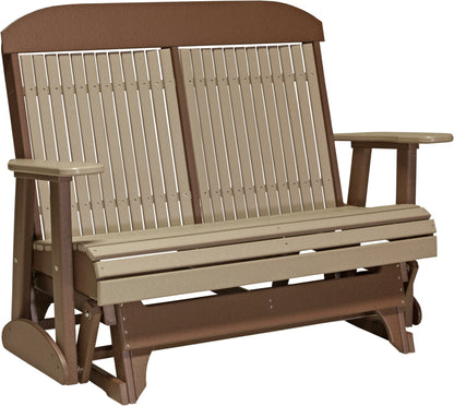 4' Classic Glider Weatherwood & Chestnut Brown